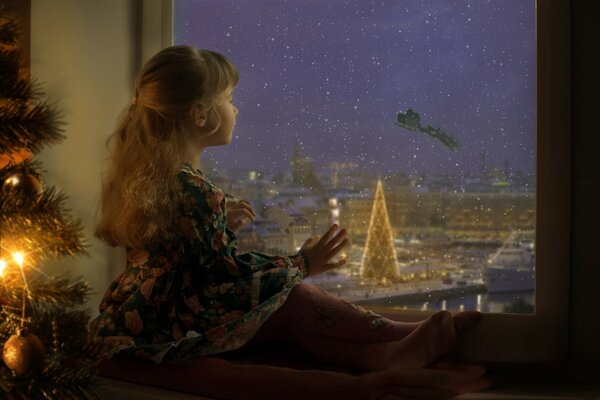 A girl waiting for a fabulous New Year