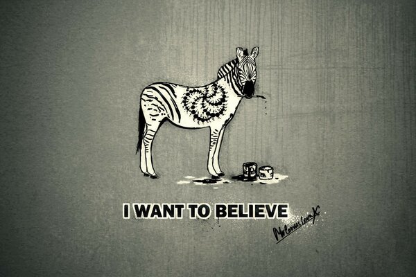 I want to believe. Zebra logo