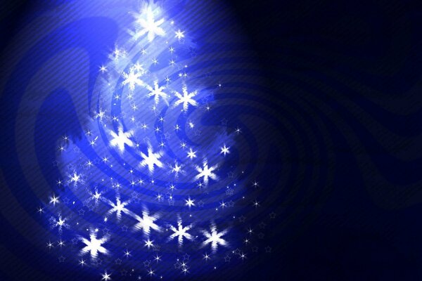 Nouvel an arbre de Noël des étoiles