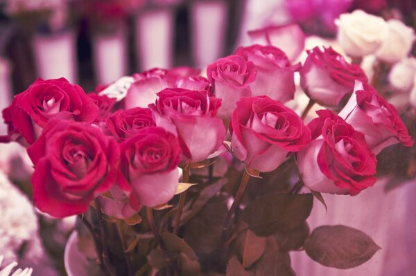 The girl will not remain indifferent from such a bouquet