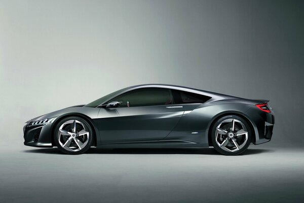 A black car. Studio shooting