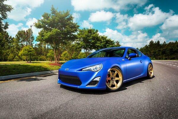 Toyota blue car wallpaper