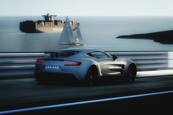 Aston martin guida ad alta velocità