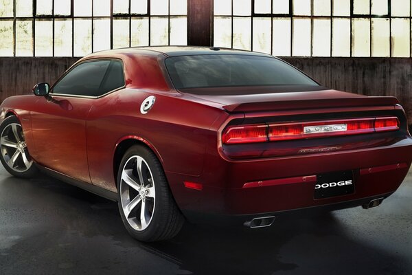 Sport car americano Vista Posteriore Rosso