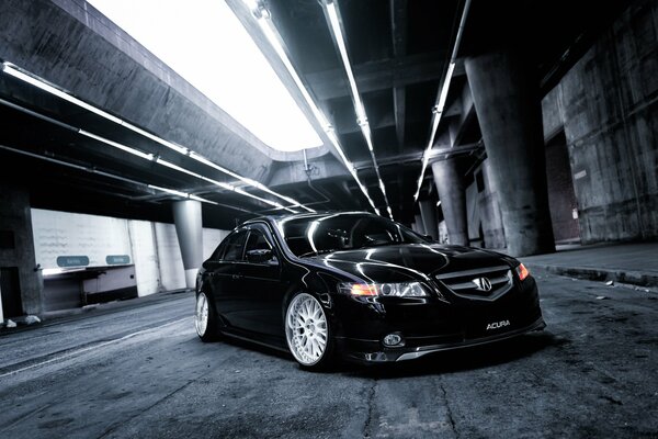 Black Honda Accord Acura Front