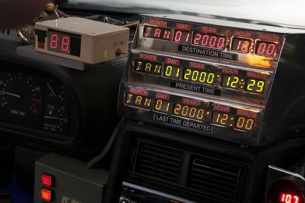 The Delorean car from the movie Back to the Future