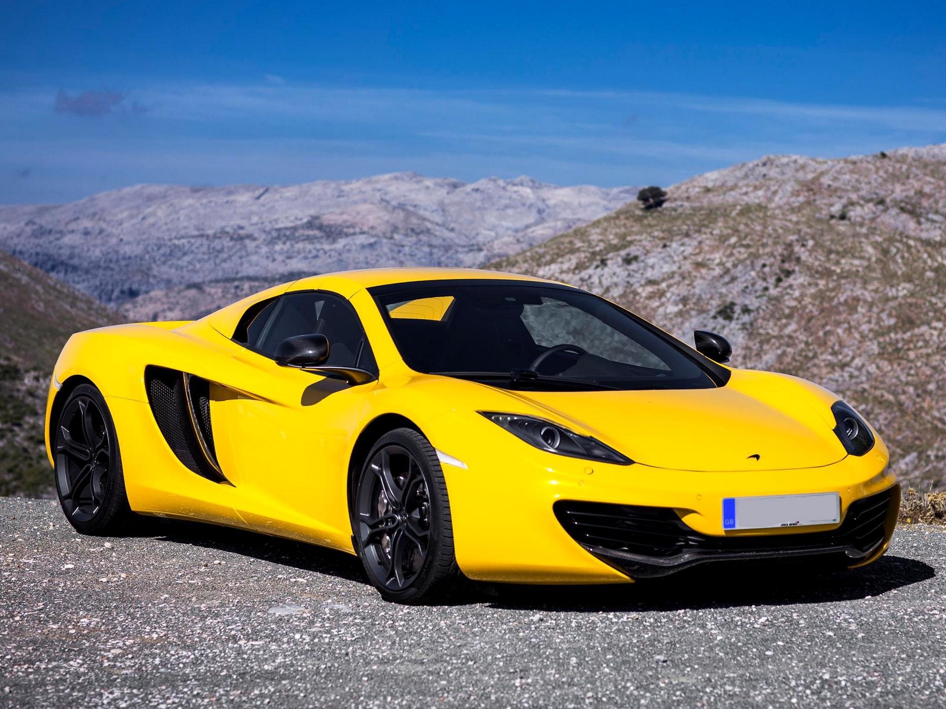 автомобиль обои желтый mclaren mp4-12c spyder 2012 обоя макларен спайдер красивая машина