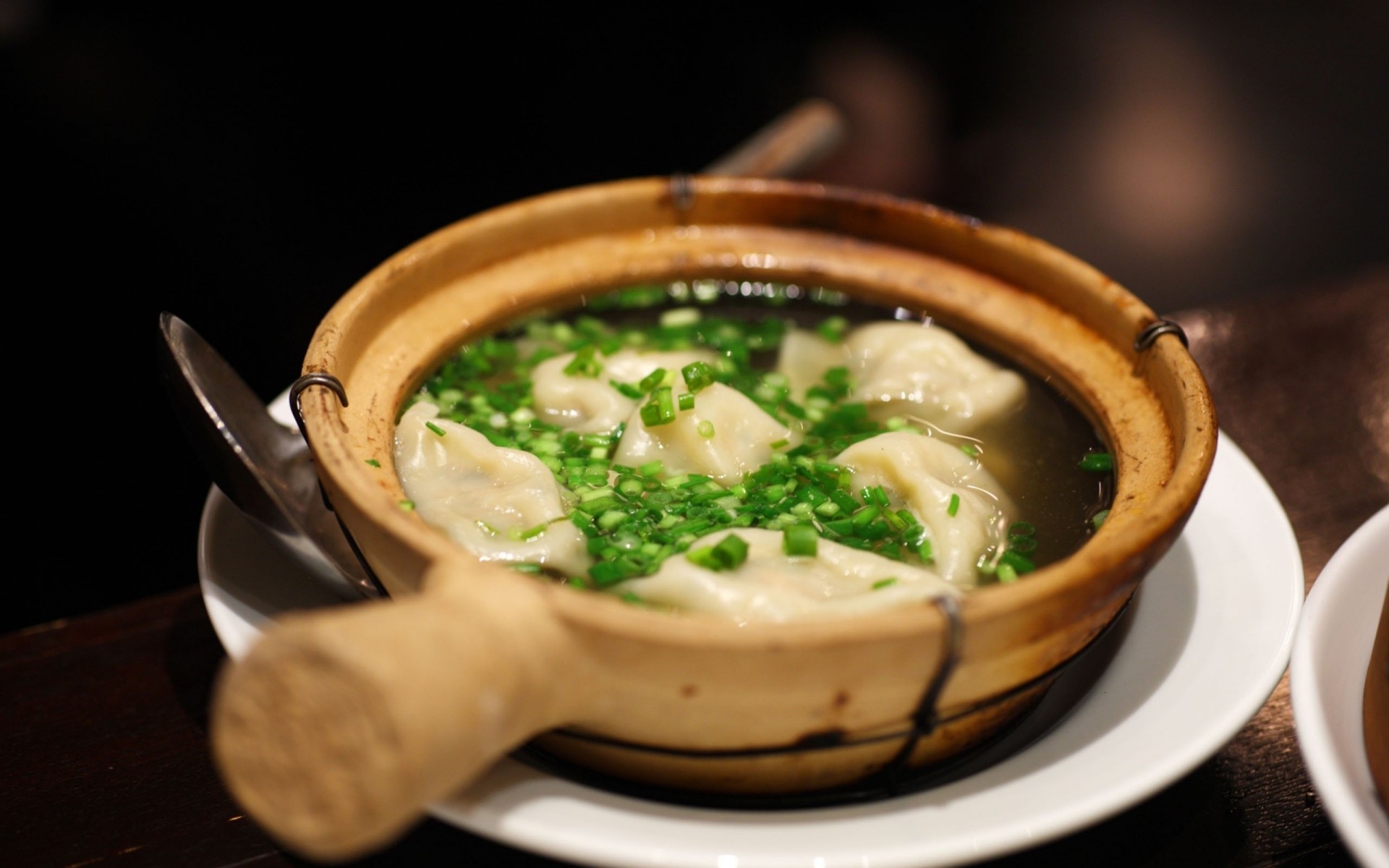 dumplings dough plate delicious green