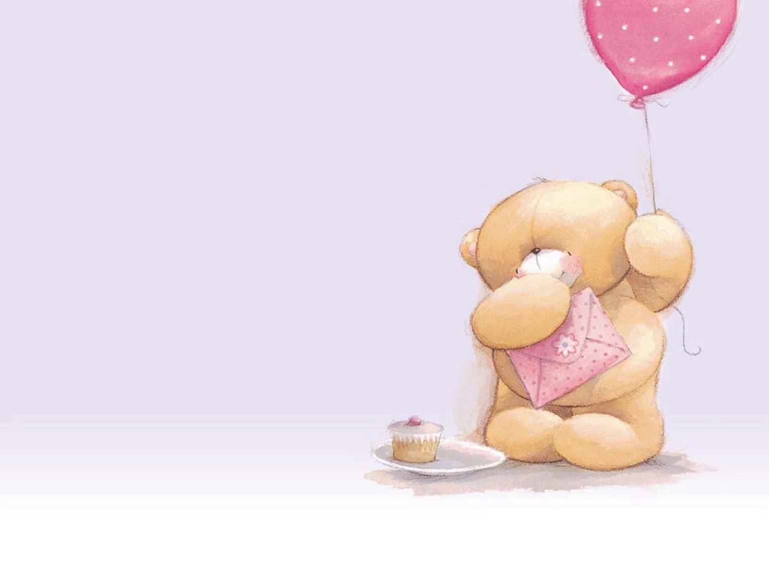 teddy bear a letter balloon pink background picture