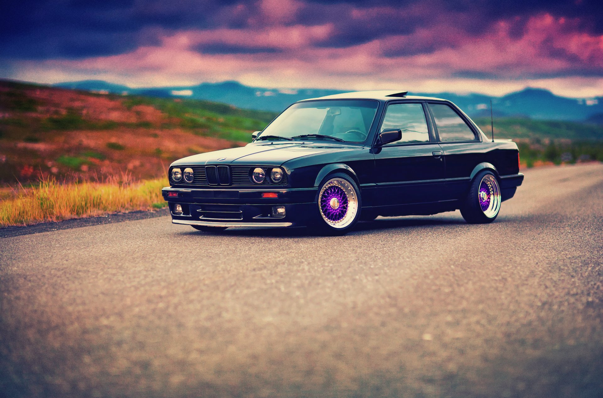 bmw 3 series e30 325i bbs front black