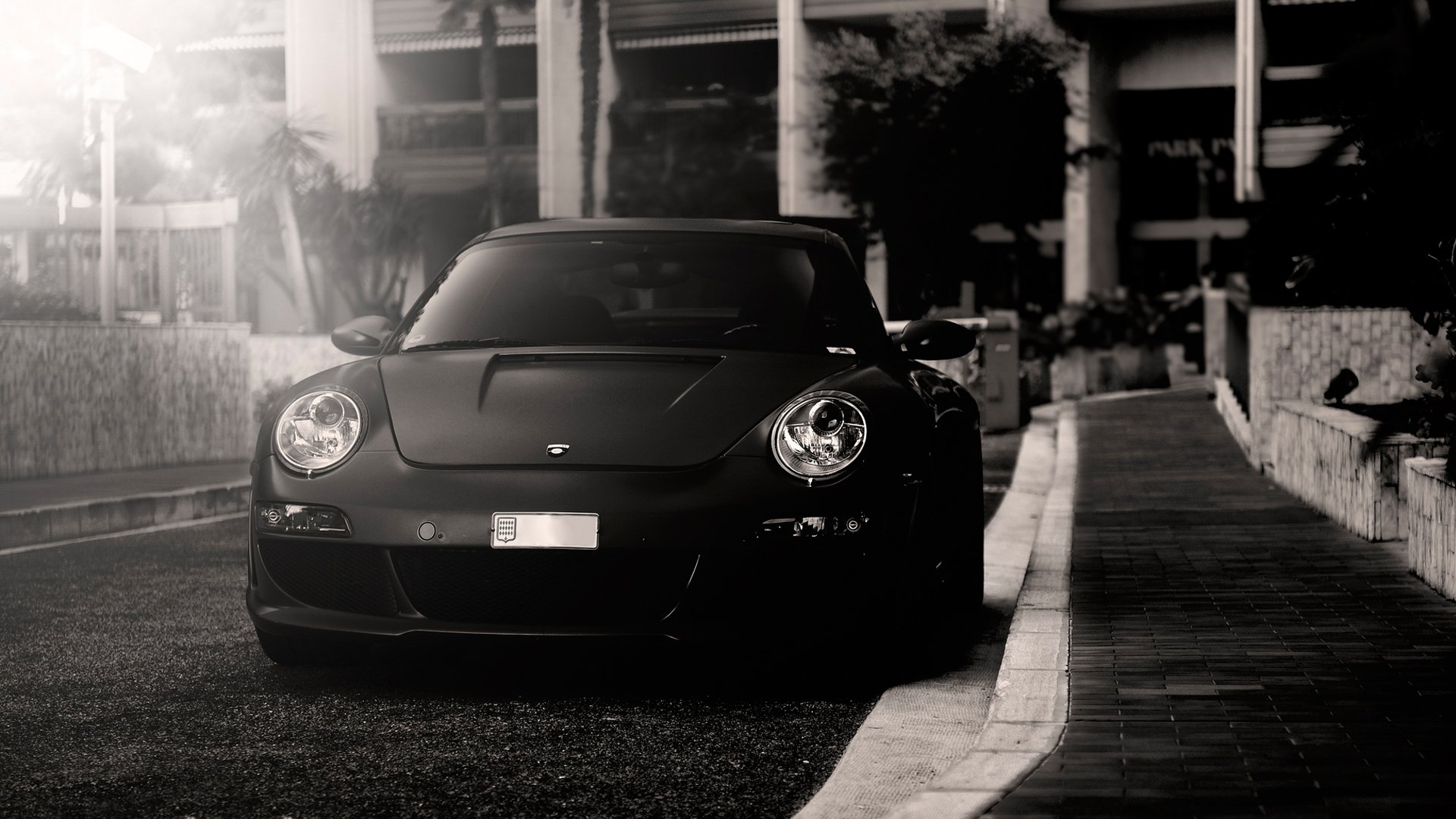 911 porsche b / w autowall