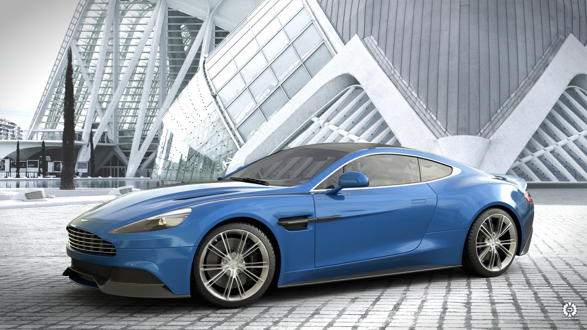 aston martin vanquish blu profilo di dangeruss aston martin vanquish