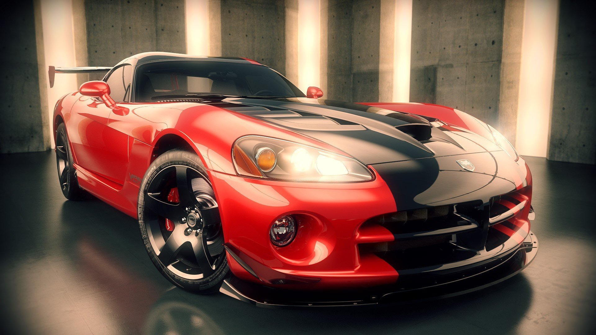 dodge viper dodge viper render 3d supersamochód