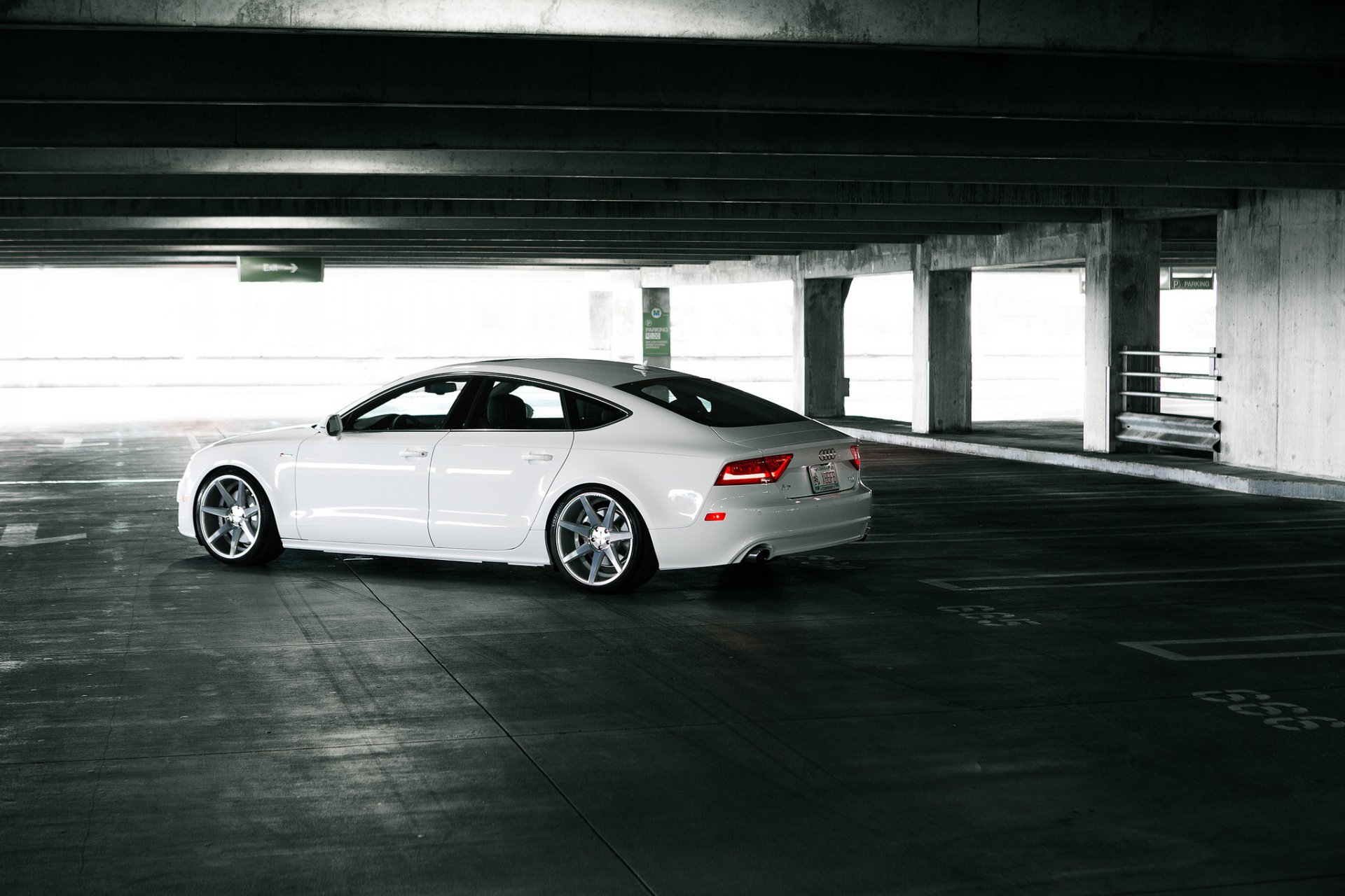 audi a7 tuning vossen blanco audi a7 blanco coche aparcamiento