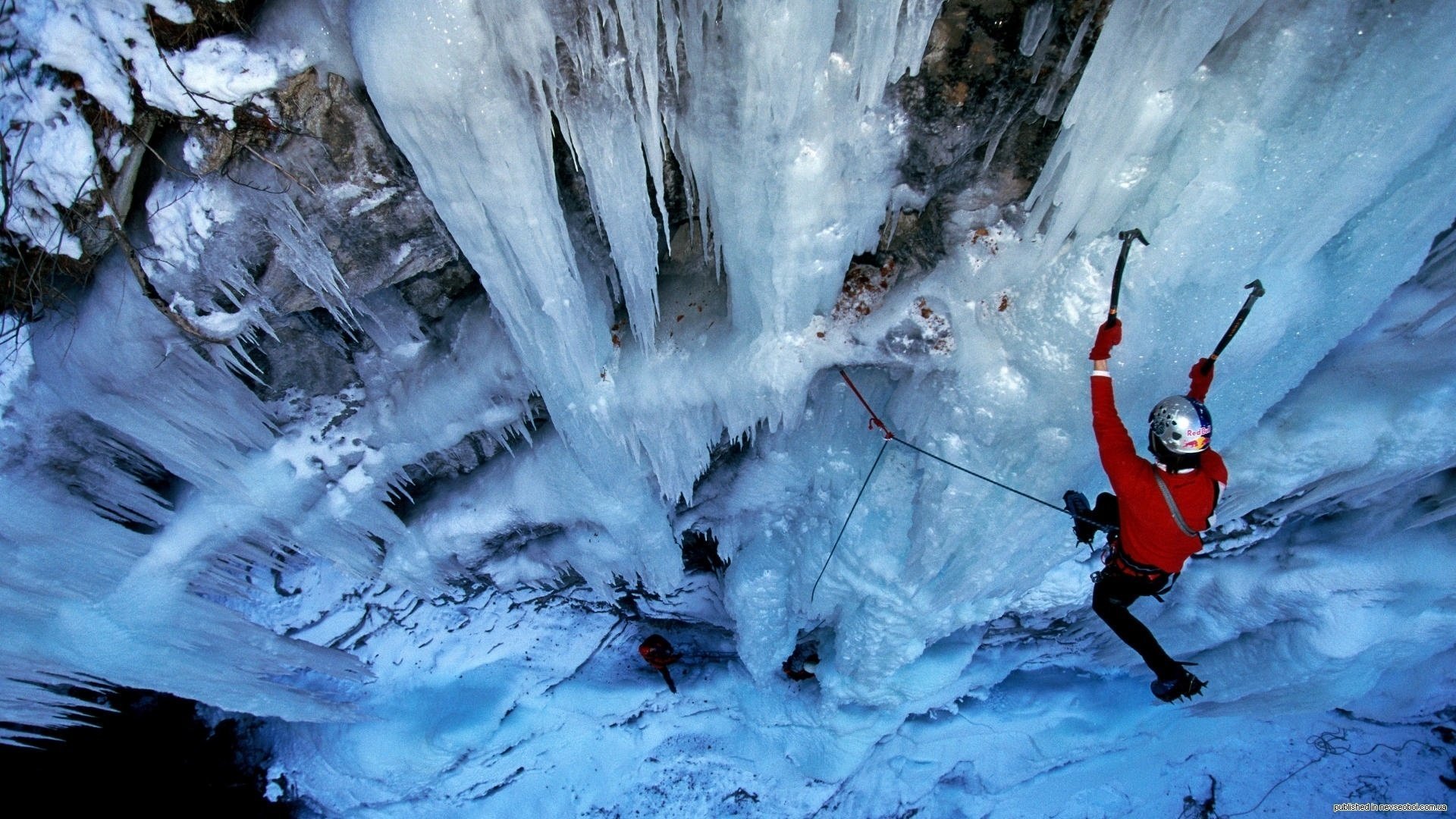 glaçons hiver montagnes