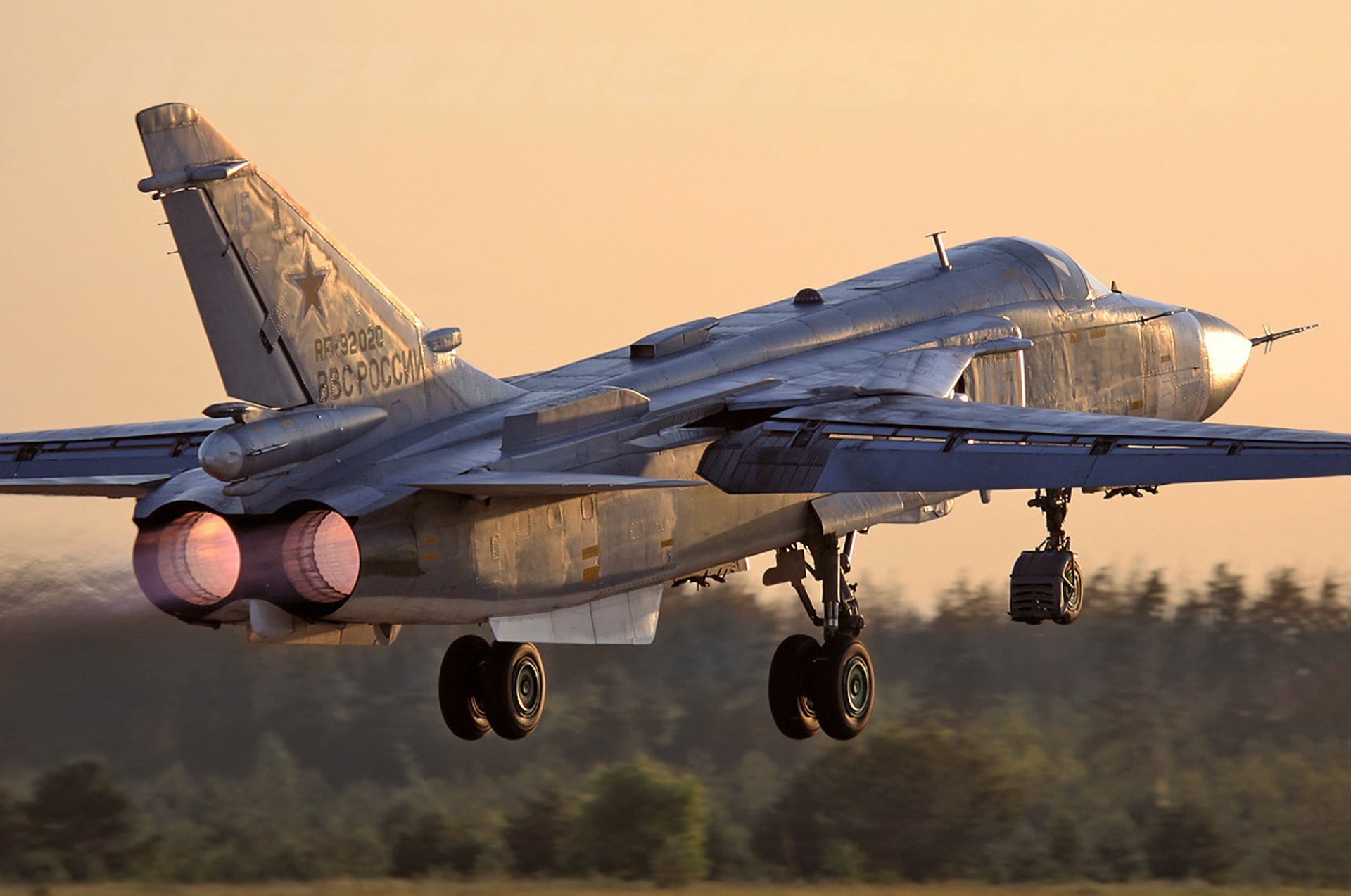 су-24м взлет бомбардировщик