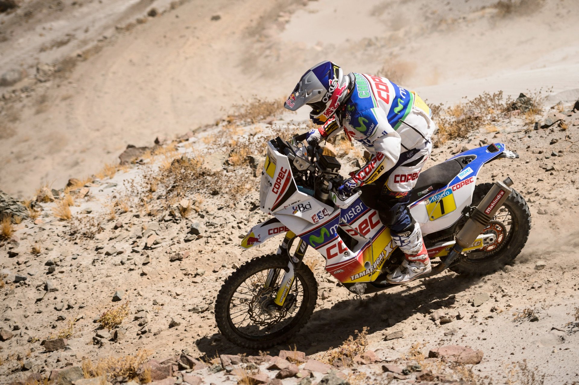 motorcycle moto racer dakar rally red bull