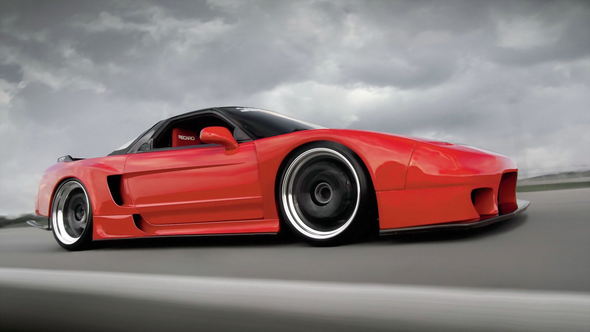 honda nsx spur rennen rot wolken tuning