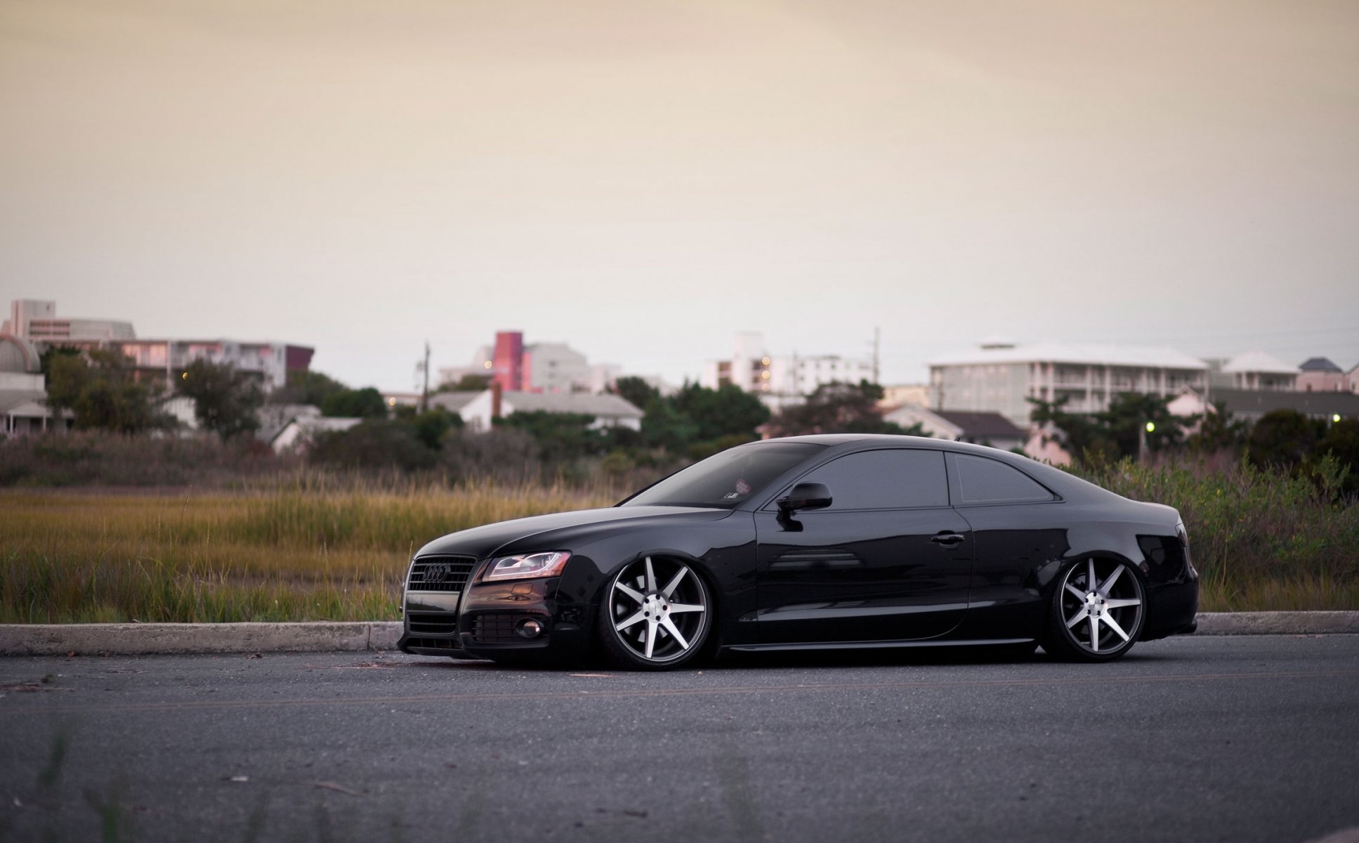 audi a5 s5 audi drives vossen black dropped