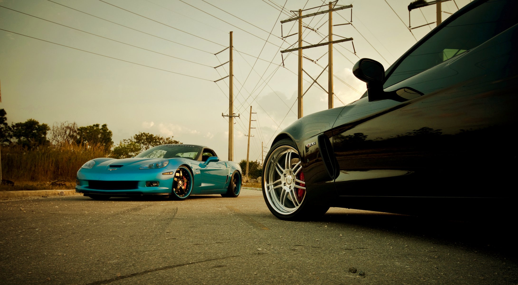 chevrolet corvette z06 blue black chevrolet