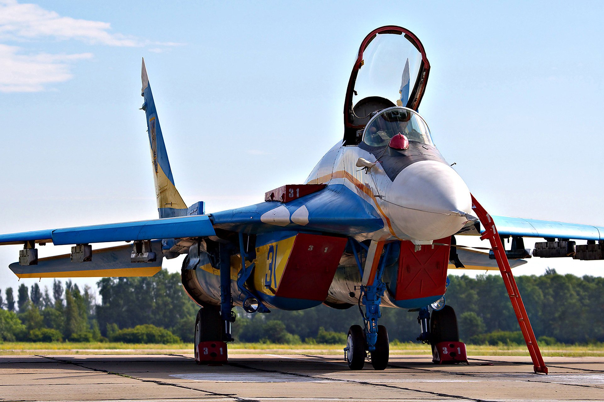 ukrainische falken ukraine himmel mig 29