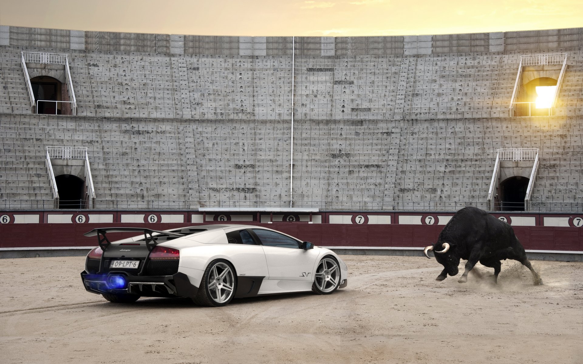 lamborghini murcielago lp670-4 sv supercar arena bull lambo