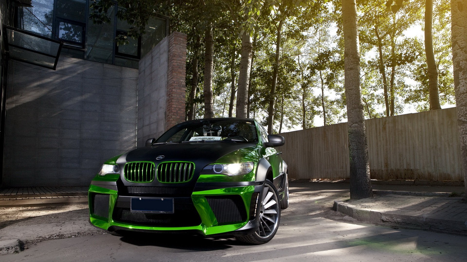 bmw x6 m green chrome tuning bmw front