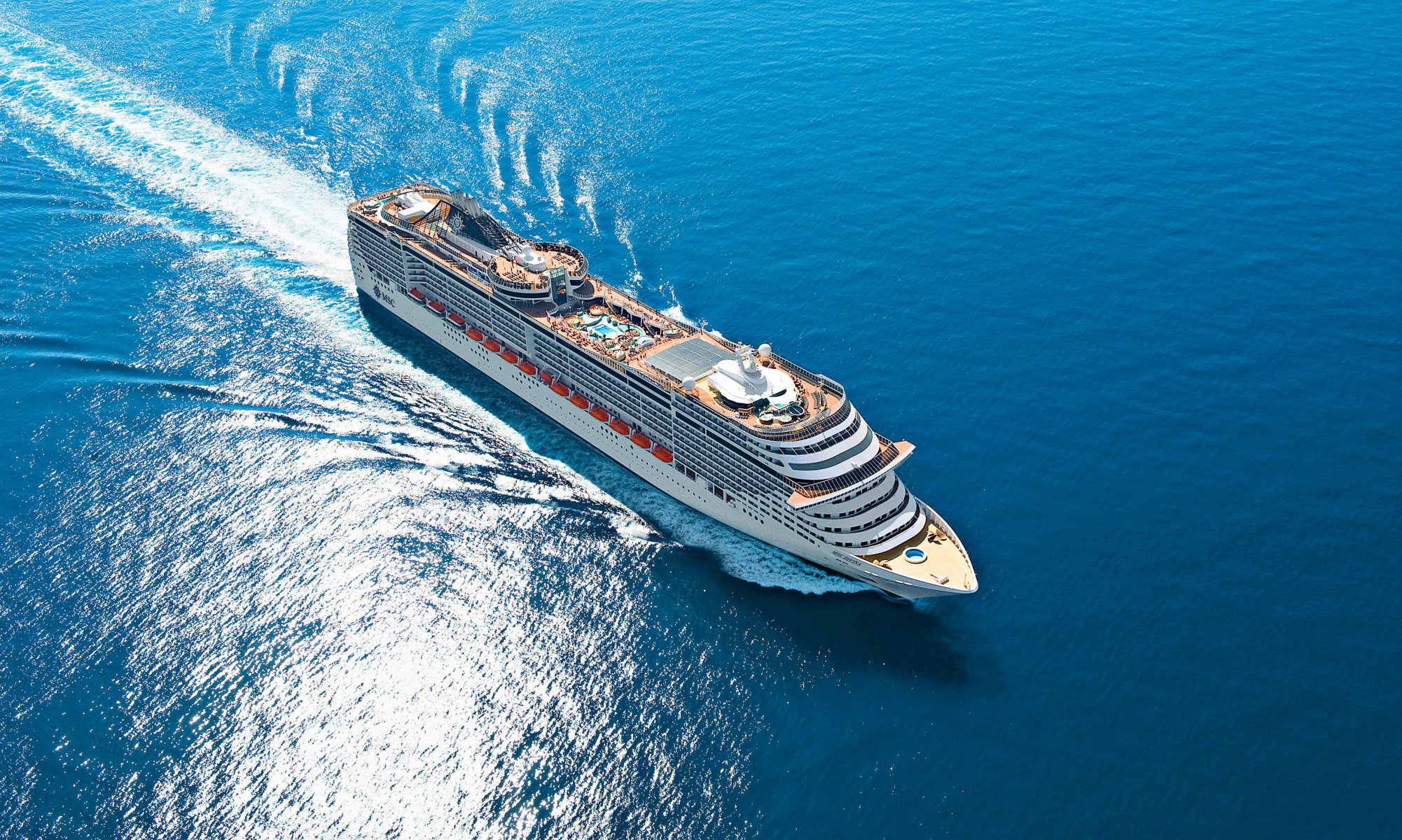 msc divina ships liner passenger on the fly sea water day white cruise