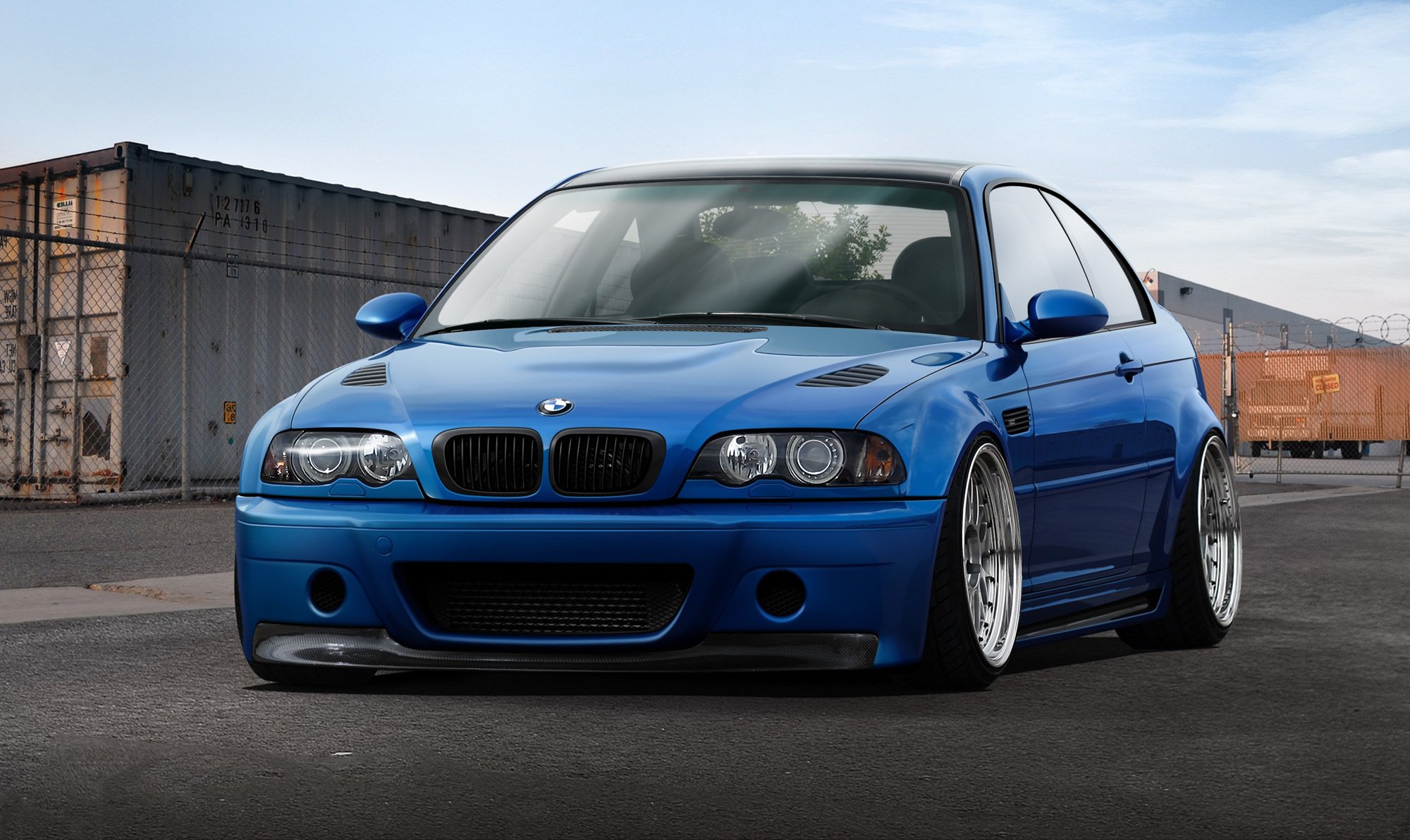 bmw m3 e46 blue bmw container