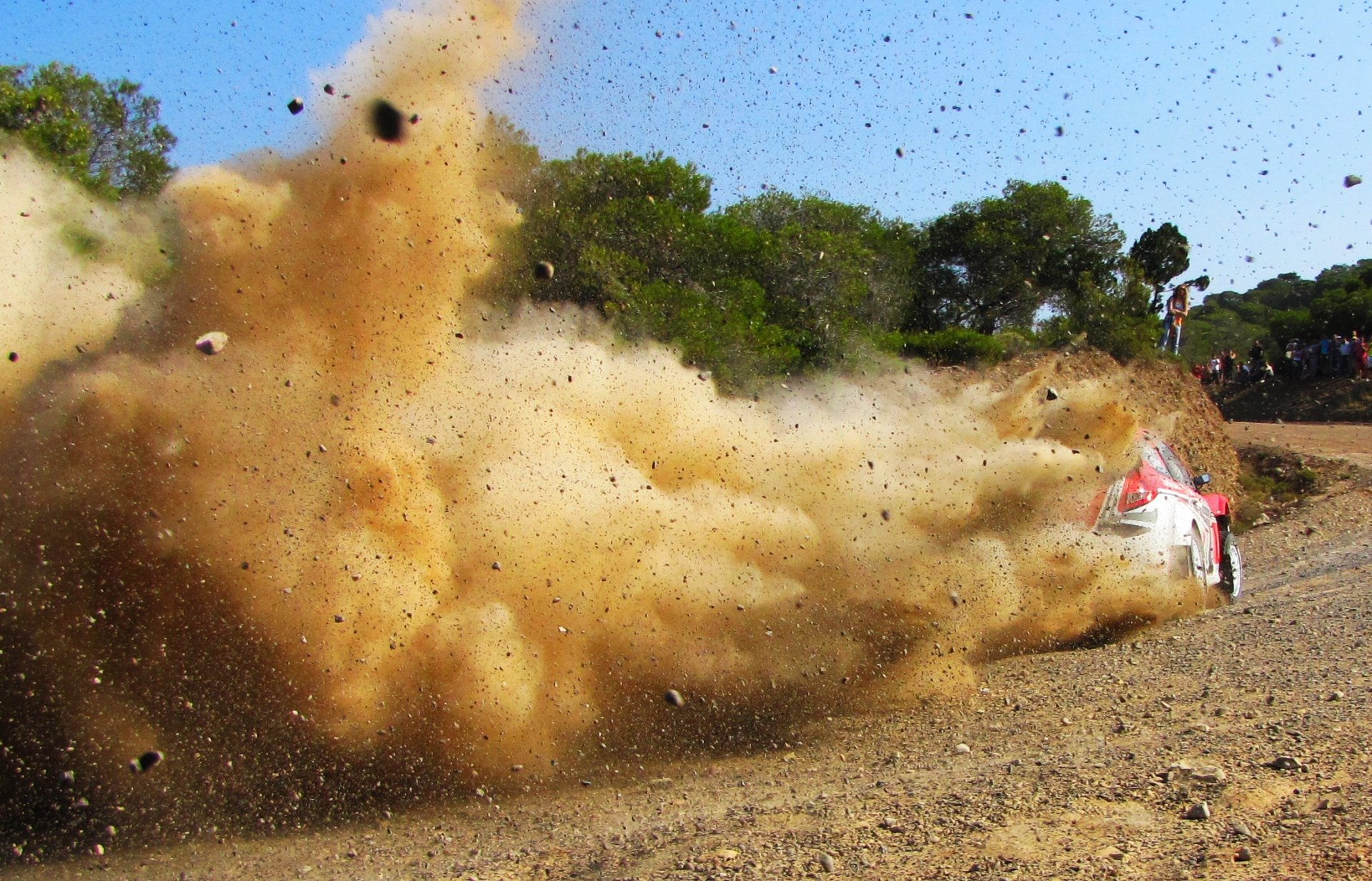 ford fiesta wrc rally sports dust speed stones machine