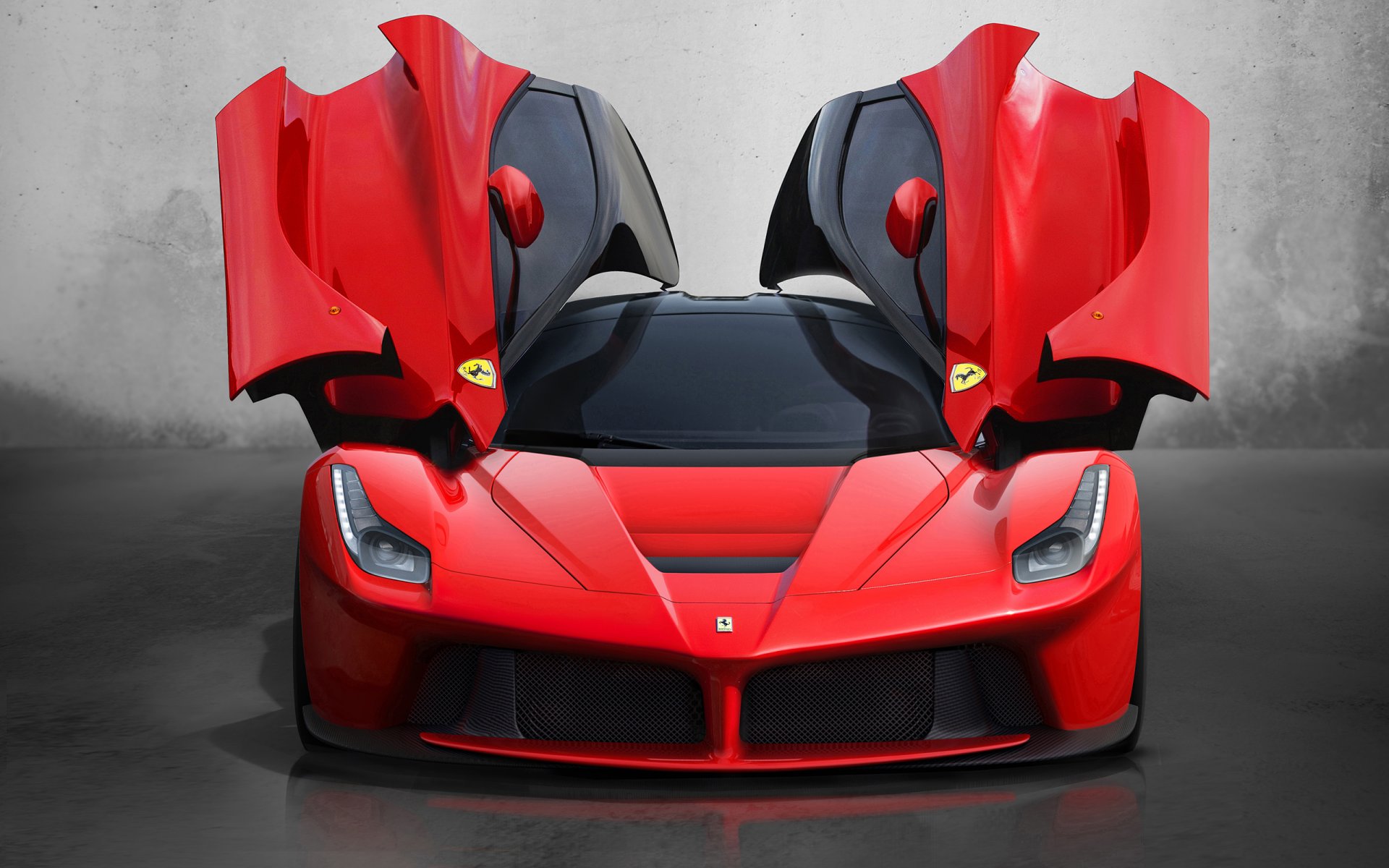 ferrari laferrari 2013 вид спереди открытые двери передок