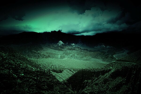 Fabulously beautiful valley with mountains