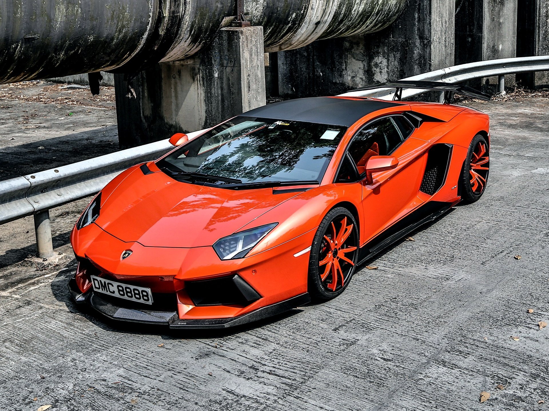 lamborghini aventador orange tuning voiture papier peint lamborghini aventador