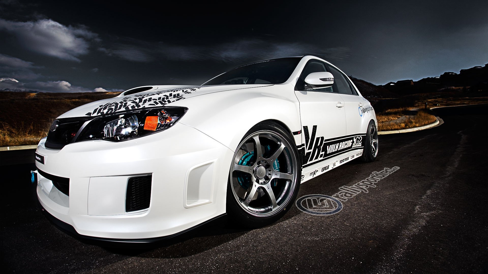 ubaru impreza tuning white track sky track