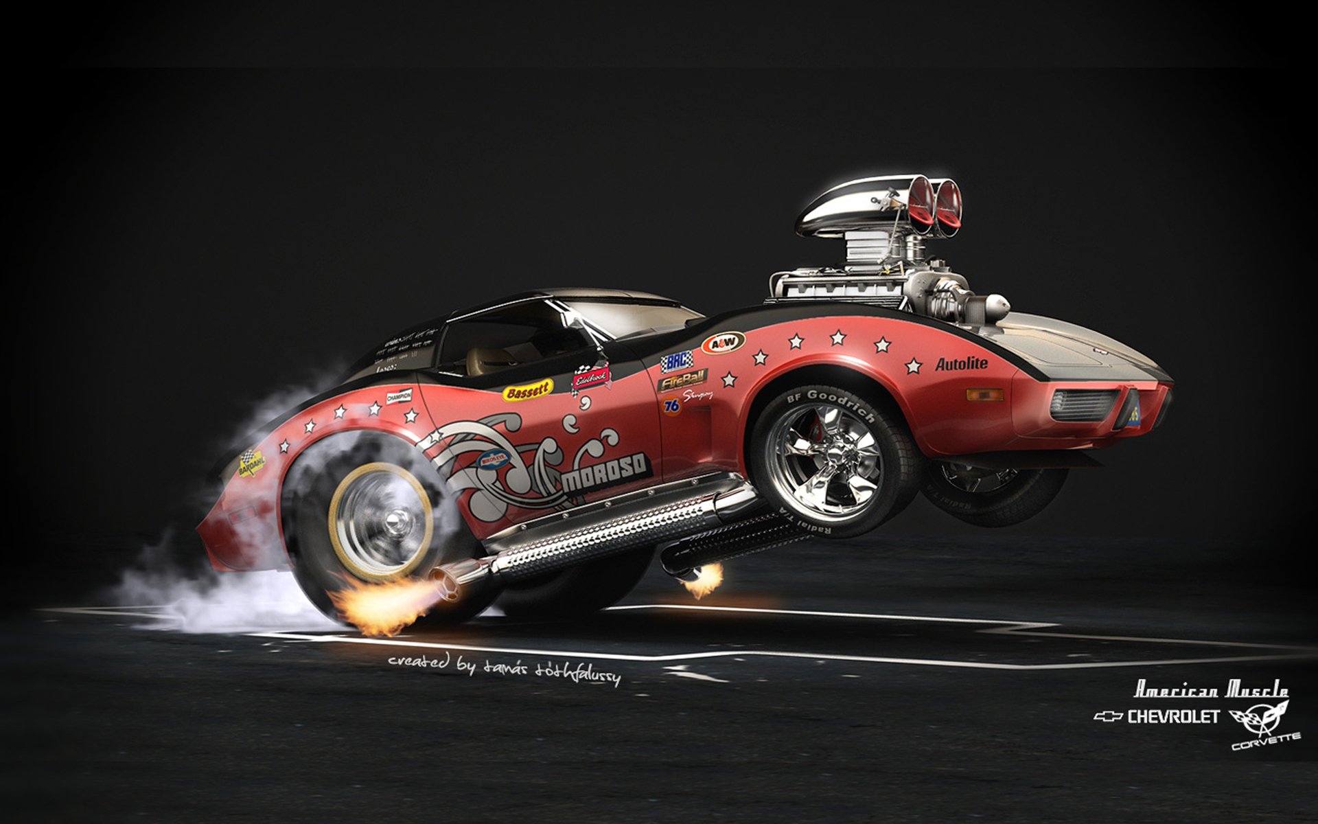 chevrolet corvette american muscle hot rod samochód