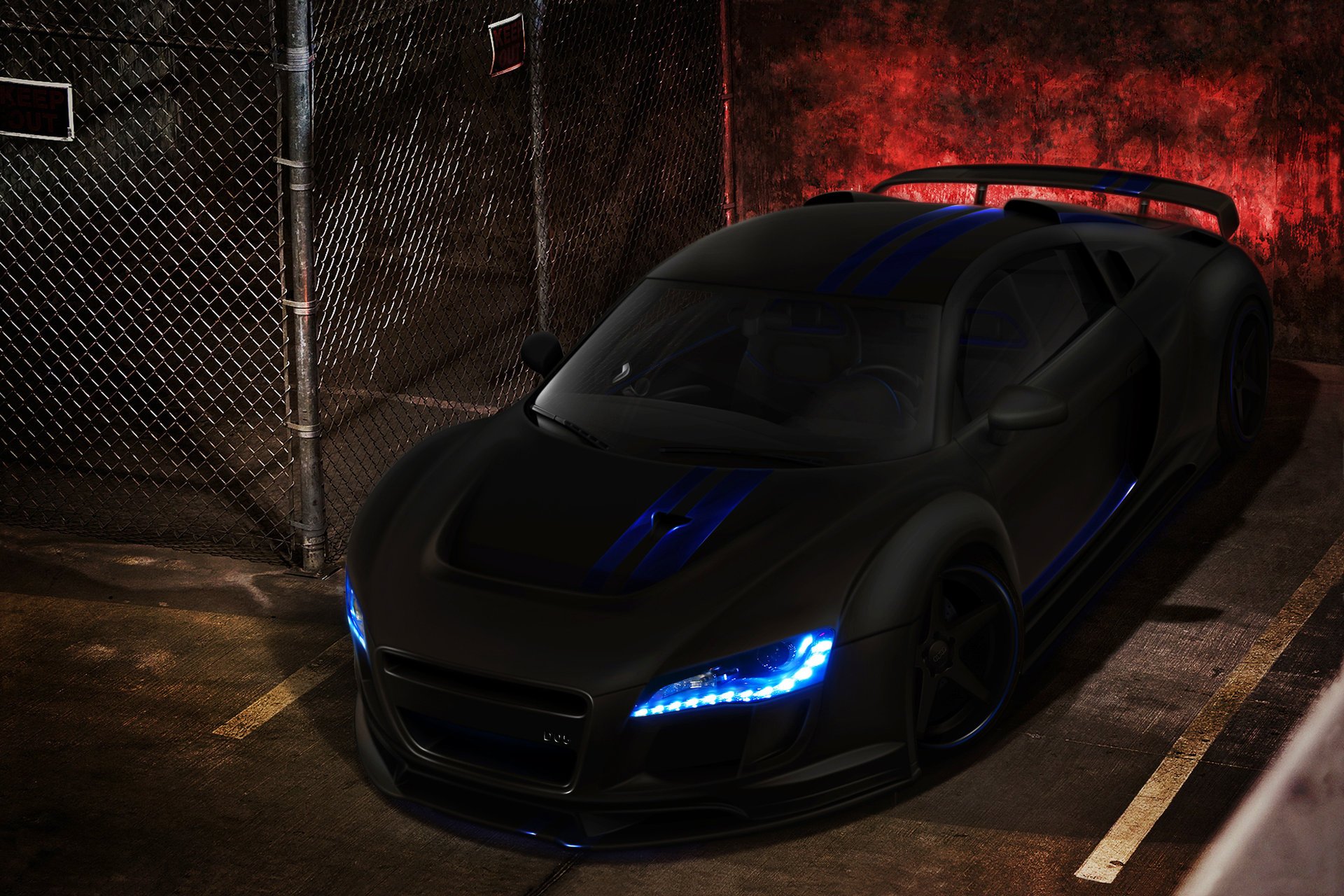 audi r8 negro tuning negro