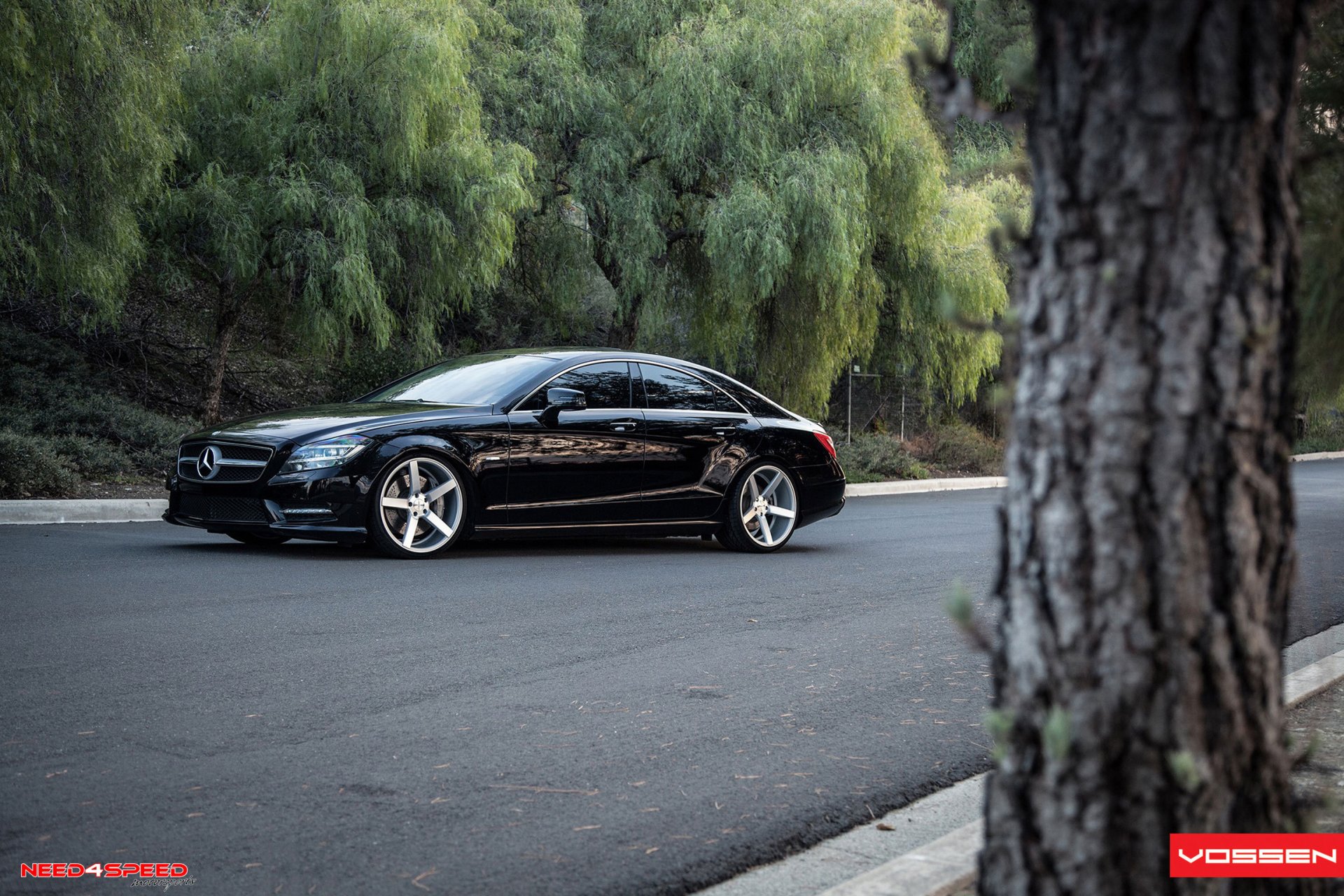 auto wallpapers black mecedes benz cls amg c219 tuning vossen