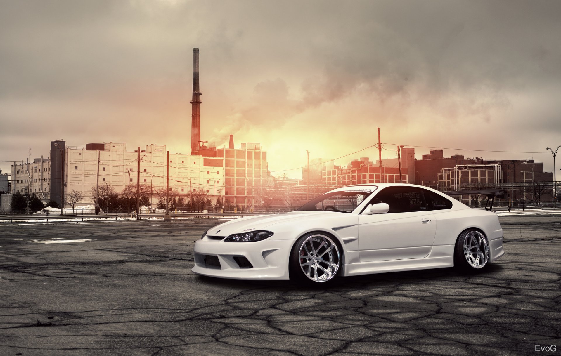 nissan silvia s15 vorne weiß nissan weiß bodykit fabrik sonne blendung