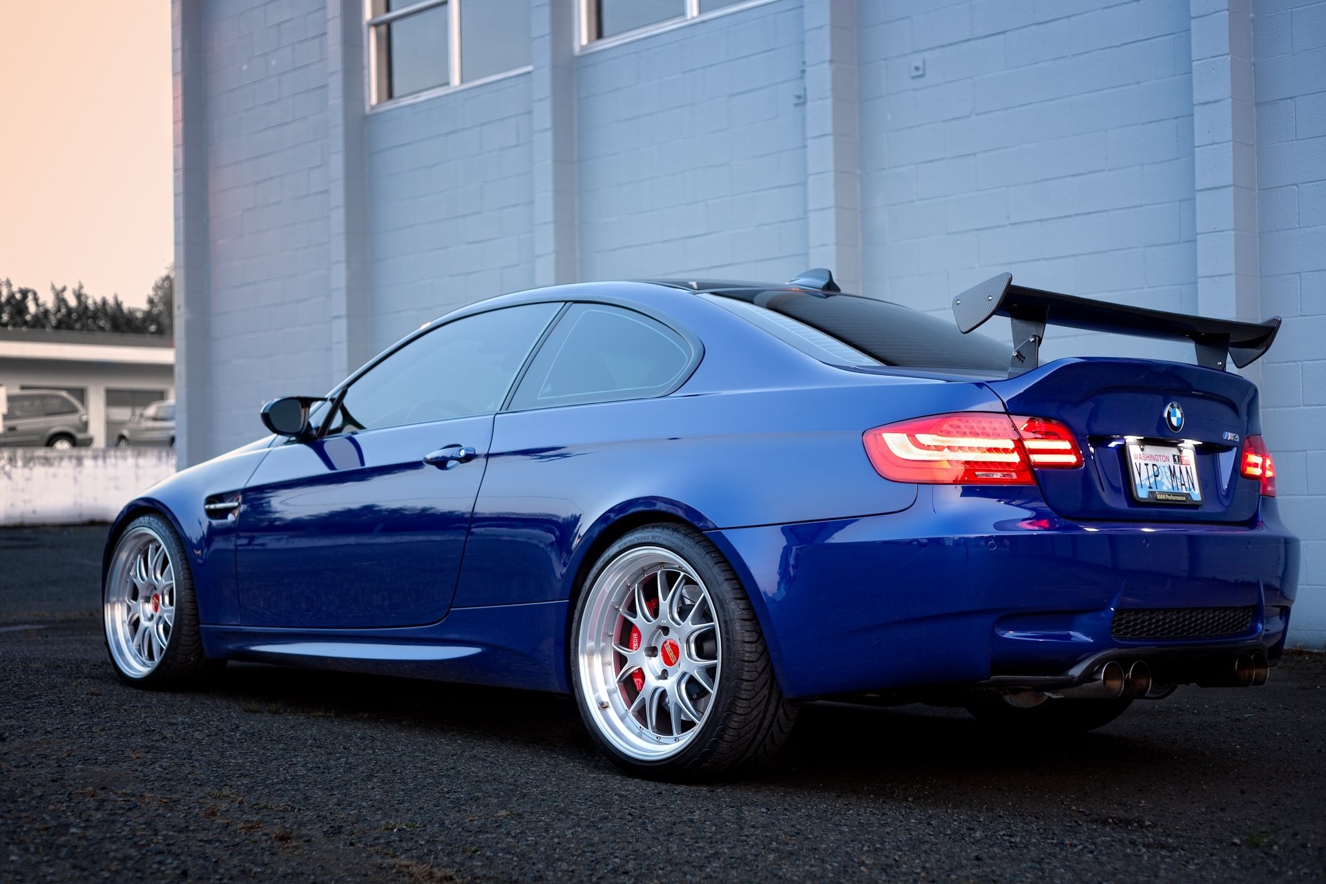 bmw m3 e92 blue building bmw dark blue headlights wing wheels bb