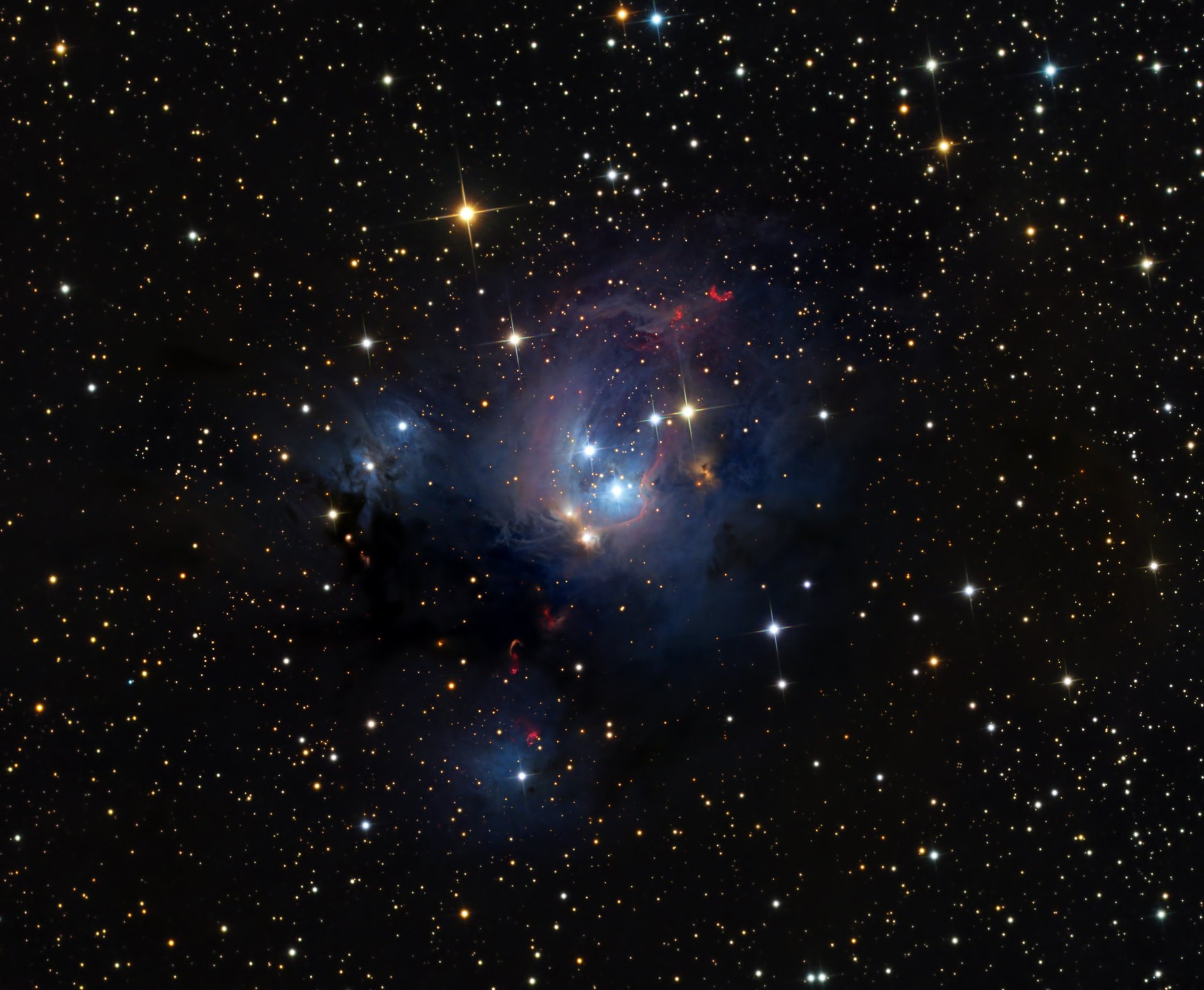 туманность ngc 7129 цефей звезды