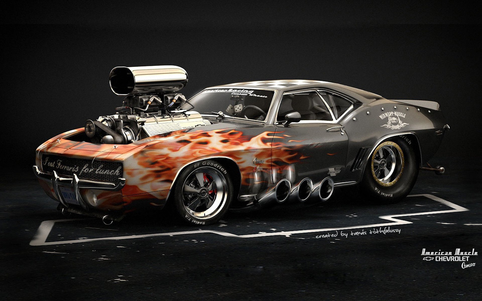 chevrolet camaro 1969 amerykański hot rod samochód