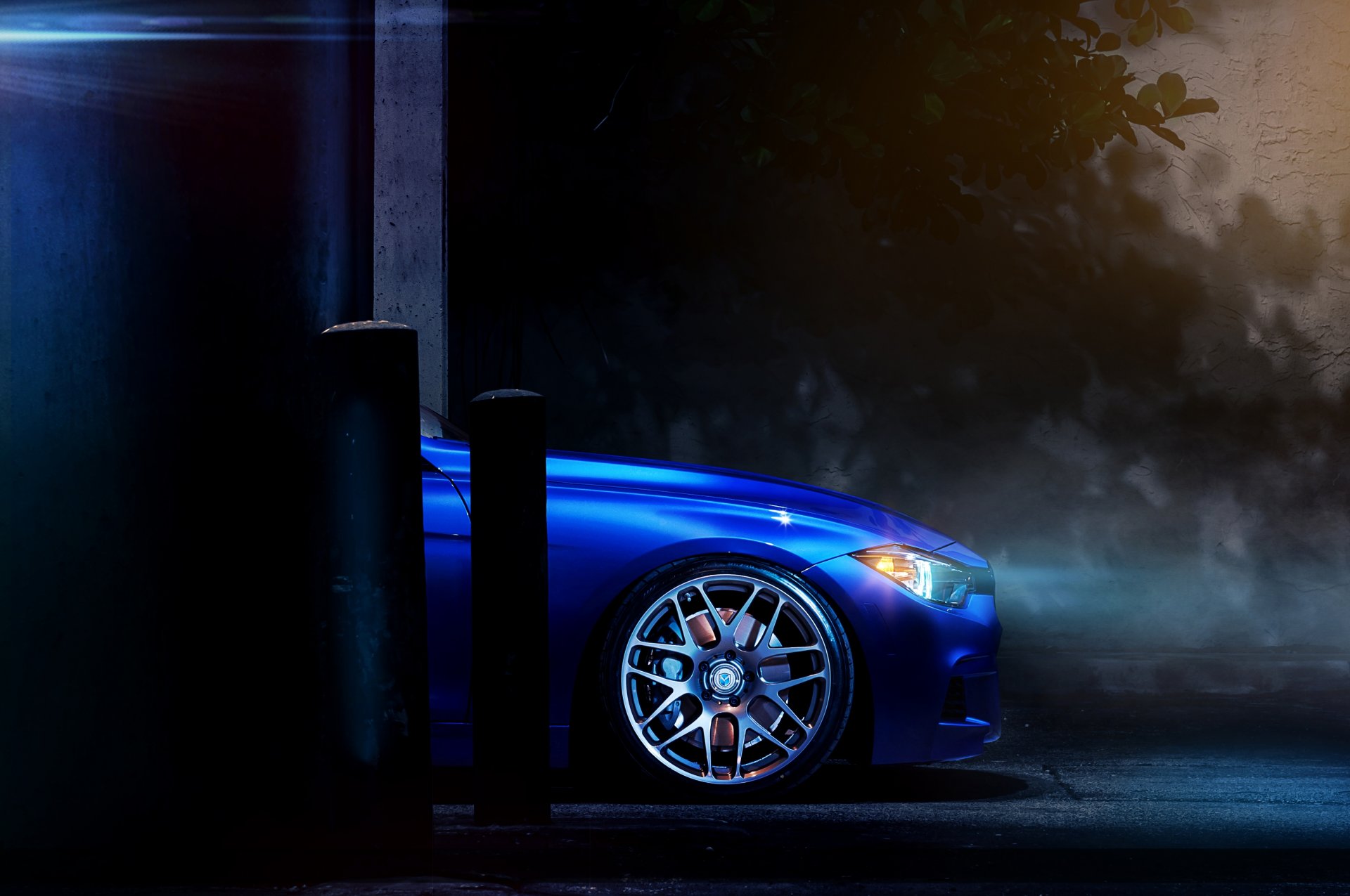 bmw car machinery tuning night drives wall