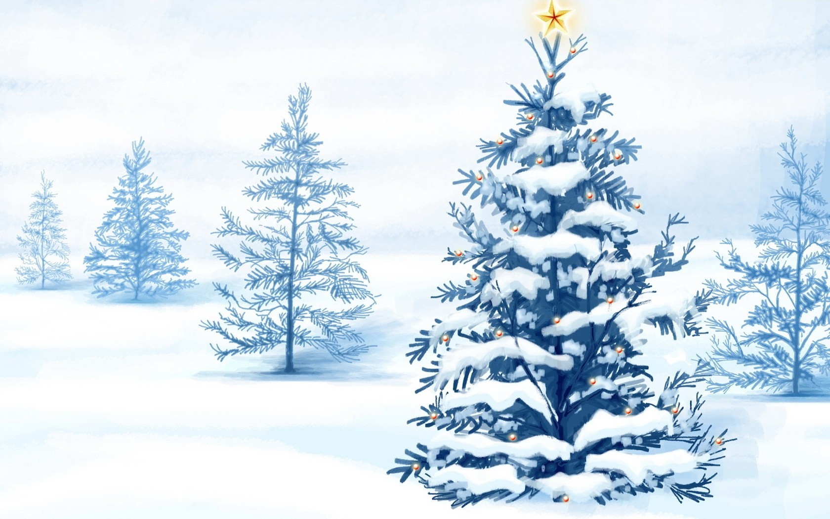 albero di natale nuovo anno inverno neve disegno