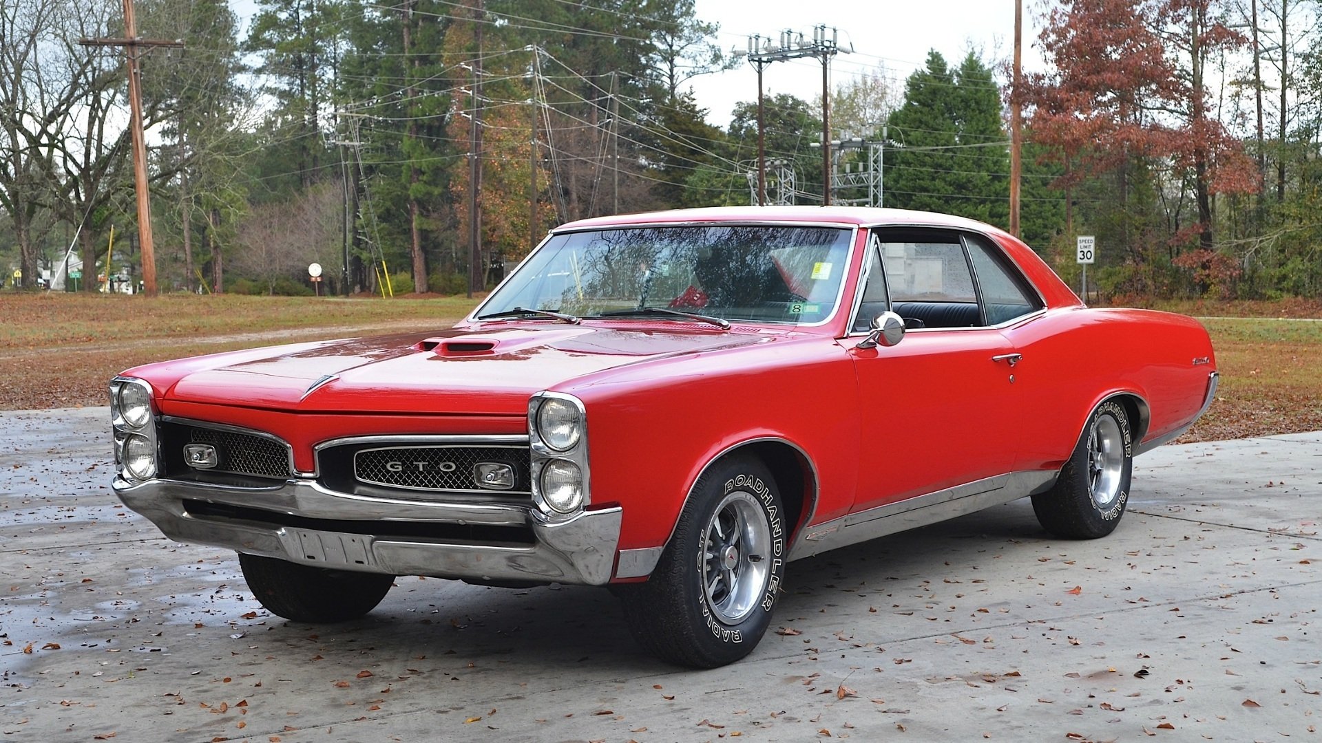 pontiac gto hardtop coupé 1967 muscle car rot pontiac trp rot hardtop klassisch retro muscle car