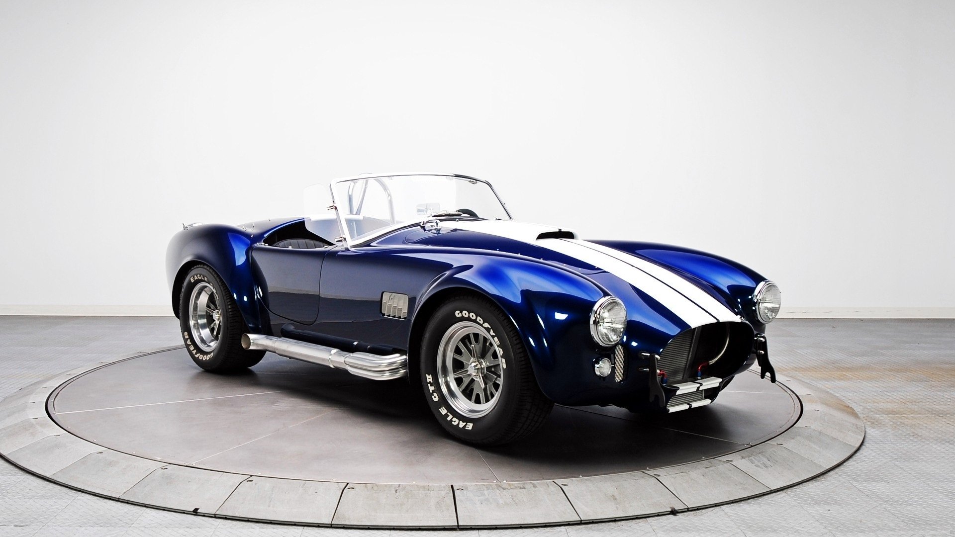 shelby ac cobra niebieska białe paski