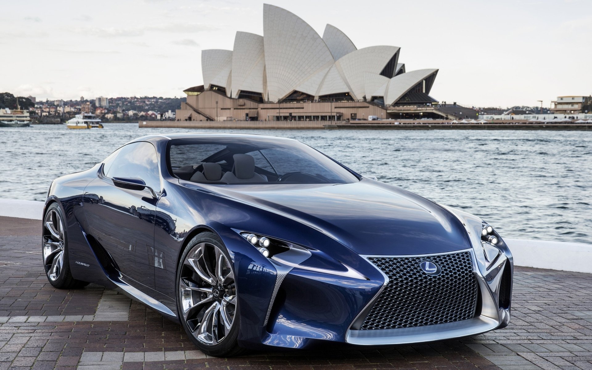 lexus lf-lc blu concetto lexus lf-lc concetto anteriore teatro dell opera di sydney cielo