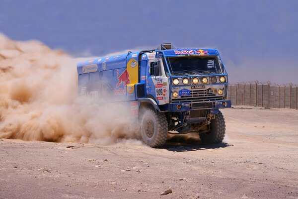 Kamaz Master races in the sands of Africa