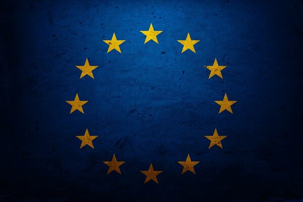 The EU flag. Flag of Europe