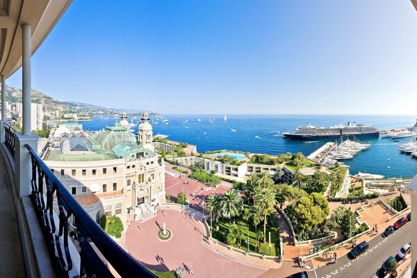 Meerblick vom Hotelbalkon in Monaco