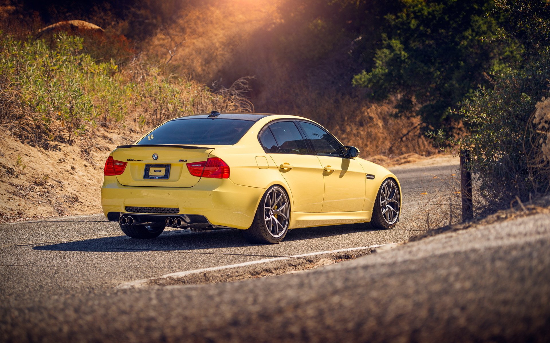 bmw bmw m3 carretera amarillo